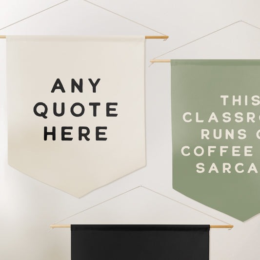 Custom Quote Banner in Rustic Style Font