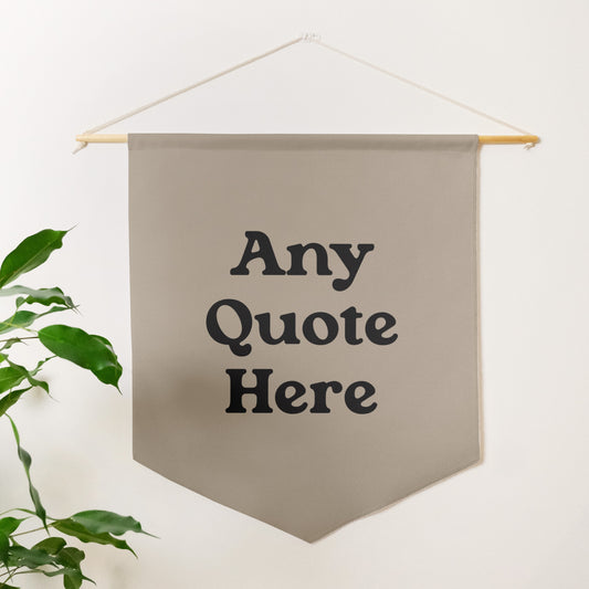 Custom Quote Banner in Retro Style Font
